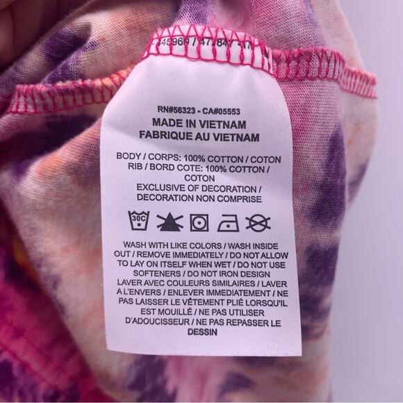 Nike Tye Die Pink and Orange T-Shirt Dress W/ Pockets Girls Size L - Picture 7 of 9